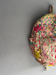 Mochila de Algodón Acolchada con Estampado Floral, Cierre de Cremallera, Estilo Bohemio, Unisex, Uso Diario, Capacidad Inferior a 20 Litros, REGALO PARA ELLA - Product Image 4