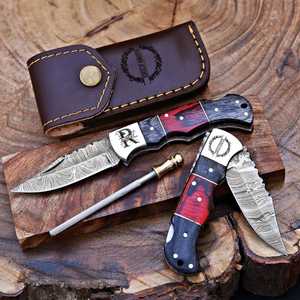 Couteau pliant classique à verrouillage arrière en acier Damas, fait main, couteau de poche EDC, manche personnalisé, pour l'extérieur, vente en gros, fournitures industrielles UA - Product Image 6