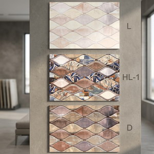 Azulejos de Pared de Cerámica Esmaltada Brillante con Diseño 3D de Piedra para Baños de Villas y Apartamentos, 200x300mm, Vistaar - Product Image 1