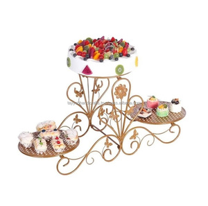 High Demand Brass Cake Stand for Formal Events and Gatherings for Cake and <b>Dessert</b> Displays from India - Product Image 1