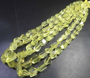 หินควอตซ์ธรรมชาติใสบริสุทธิ์ทรงก้อน ขนาด 16 นิ้ว ร้อยเป็นสาย หินเลมอนควอตซ์เจียระไนทรงเหลี่ยม ขนาด 9-16 มม. หินก้อนสีเหลืองสำหรับทำเครื่องประดับ - Product Image 5