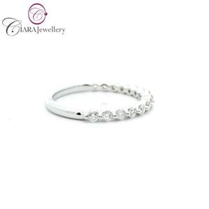 แหวนทองคำขาว/เหลือง18K สุดหรูคุณภาพสูงประดับด้วยเพชรธรรมชาติสำหรับใส่ในวันครบรอบแต่งงานทุกวัน - Product Image 3