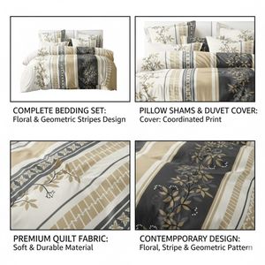 ชุดเครื่องนอนไมโครไฟเบอร์ลายดอกไม้เนื้อนุ่มพิเศษ ขนาดควีนไซส์ ขายส่ง ปรับแต่งได้ ชุดผ้าปูที่นอน 3 ชิ้น พร้อมปลอกหมอน 2 ใบ - Product Image 5