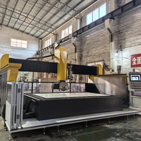 Machine de découpe automatique CNC pour pierre avec puissance de 60 kW, épaisseur maximale de 550 mm, découpe multifonctionnelle à jet d'eau sur pont