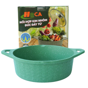 Ensemble de casseroles en fonte d'aluminium 5 pièces avec couvercle en verre trempé, revêtement antiadhésif en céramique, base à induction, compatible lave-vaisselle - Product Image 2