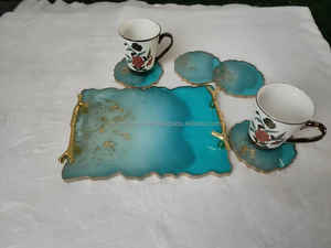 ชุดถาดรองจานชุบเรซินทำมือถาดเสิร์ฟอาหารอินเดียสำหรับร้านอาหาร - Product Image 5