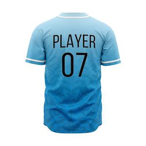 Maillots de baseball personnalisés avec logo d'équipe, nouveau motif, séchage rapide, respirants, haute qualité, manches courtes, entièrement boutonnés, grandes tailles - Product Image 2