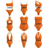 Ensemble bikini deux pièces côtelé extensible pour femme, maillot de bain personnalisé à l'avant, ajustable, léger, haute qualité, OEM, marque privée