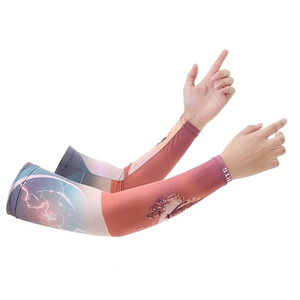 GEO BROTHERS Custom Men's Spandex/Polyester <b>Compression</b> <b>Arm</b> <b>Sleeves</b> for Cycling Gaming Running Sports Protection - Product Image 5