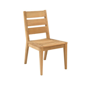 Modern Minimalist Luxury Solid Teak Wood Balcony <b>Outdoor</b> Dining Armchair-Waterproof Eco-Friendly <b>Stackable</b> OEM Saber Leg - Product Image 1