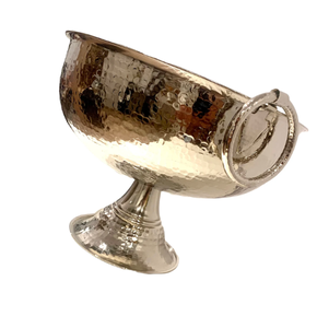 Enfriador de Vino de Plata Hecho a Mano con Asas de Anillo, Cubitera Grande de Metal para Bebidas, Ideal para Bares, Fiestas y Decoración del Hogar - Product Image 6