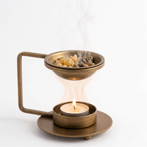 Diffuseur de parfum en fer bronze antique sur mesure pour bougies chauffe-plat, fournisseur en gros OEM - Product Image 4