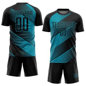 Nouvel ensemble maillot et short de football personnalisé – Kit de football respirant avec nom et numéro d'équipe – Tenue de sport d'entraînement - Product Image 1