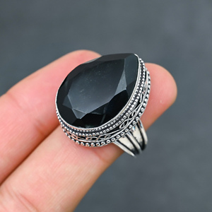 Gorgeous Hot Selling Trendy Modern Black Tourmaline Gemstone <b>Ring</b> Solid <b>925</b> Sterling <b>Silver</b> Handmade Jewelry Wholesale Factory P - Product Image 3