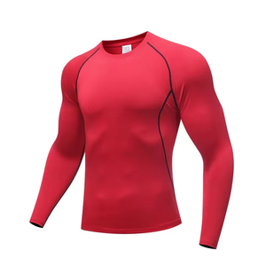 T-shirt de compression pour homme, 95% coton, 5% élasthanne, coupe ajustée, noir uni avec logo personnalisé, motif uni, t-shirt de fitness pour homme - Product Image 6