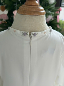 Vestido Largo de Encaje para Bautizo, Color Personalizado, Hecho a Mano, Vestido de Noche de Lujo para Niñas, Mangas Cortas, Suministro OEM ODM - Esther - Product Image 5