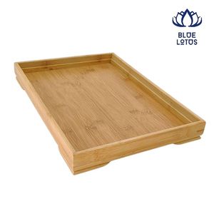Plateau de service rectangulaire en bois écologique de haute qualité, tendance, pour boissons et thé, planche de rangement, vente directe en gros - Product Image 1