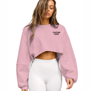 Conjunto de sudadera con capucha corta y cremallera, estilo vintage, con estampado personalizado y lavado ácido para mujer, ropa de calle a la moda. - Product Image 6