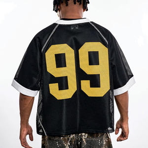 Camiseta de Fútbol Americano Sublimada para Hombre, Corte Holgado, Transpirable, Estilo Deportivo, Diseño Personalizado, Impresión OEM, Proveedor Mayorista - Product Image 2