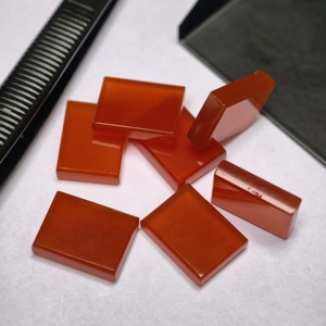 พลอยออนิกซ์สีแดงธรรมชาติทรงสี่เหลี่ยมผืนผ้าแบบแบนทรงคาโบชอง - Product Image 2