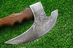 Cortador de Pizza Estilo Vikingo de Alta Calidad, Acero con Alto Contenido de Carbono, Mango de Madera Negra, Hecho a Mano, Regalo de Cocina, Garantía de 3 Años para Él y Ella - Product Image 2