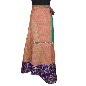 Reversible Vintage Silk Magic 38 Inch Women Hobo Wrap <b>Skirt</b> Halter Women Dress <b>Boho</b> Stylish Multi Color Summer Wear Comfortable - Product Image 2