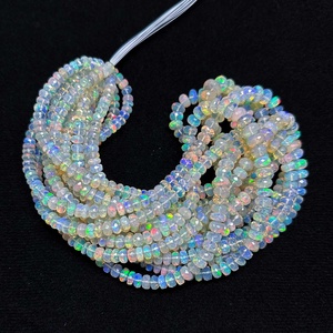 5mm 6mm 7mm 8mm Natural Flashy Ethiopian <b>Opal</b> Faceted Rondelle Beads Strands AAA Quality Multi <b>Fire</b> Welo <b>Opal</b> Gemstones Beads - Product Image 1