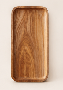 Premium Durable Polished Eco-Friendly Rectangular Acacia Mango Walnut Wood Serving Tray - Product Image 3