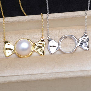 Plateau en argent S925 pour accessoires de bricolage, bonbons, perles Mabe 11,8-12 mm, plateau vide pour accessoires de chaîne de perles 5737 - Product Image 1