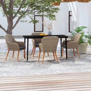 Conjunto de Comedor para Jardín en Color Marrón - Product Image 1