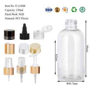 Food Grade Cosmetic Food Grade Unalilia OEM <b>Cap</b>/Pump/Sprayer Screen Printing PET <b>Plastic</b> 120ml Boston Custom Packaging Wholesale - Product Image 4
