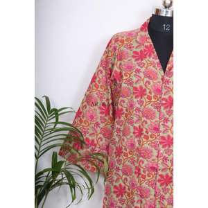 Nuevo Vestido Ecológico Lavable y Transpirable con Botones, Volantes, Estampado Floral, Tejido de Punto de Algodón, Largo hasta la Rodilla, Cuello Camisero, Manga 3/4 - Product Image 2