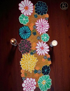 Hotel Wedding Decorated <b>Beaded</b> <b>Table</b> <b>Runner</b> & <b>Placemats</b> Buy Direct From Supplier At Bulk Price - Product Image 3