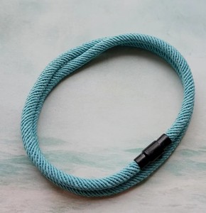 Unisex Handmade Magnetic Closure Double Row Milan Nylon <b>Rope</b> <b>Bracelet</b> 15 inches - Product Image 2