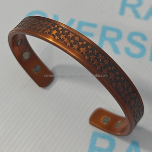 Brazalete Magnético de Cobre con Motivo de Estrella Sagrada, Joyería Curativa para Vitalidad, Meditación, Bienestar y Alineación Energética - Product Image 2