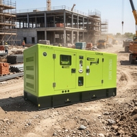 Generadores Diésel Silenciosos de 50kva, 60kva, 100kva, 125kva, 150kva, con Motor Cummins, 50/60Hz, Grupo Electrógeno para Obras de Construcción