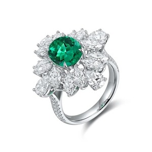 Anillo de Diamante Cultivado en Laboratorio de Plata 925 Único, Anillo de Boda Apilable de Forma Redonda, Proveedor de Joyería Fina al por Mayor - Product Image 1