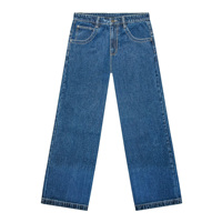 Toptan Vintage Erkek Düz Paça Geniş Bacak Düğmeli Kot Pantolon Her Mevsim Pamuklu Çevre Dostu Perçinli Günlük Yıkanmış Denim