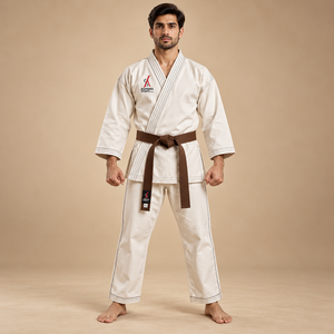 Conjunto de Uniforme de Karate Personalizado, Ropa Profesional de Artes Marciales, Tejido Transpirable, Ligero, Cómodo, Construcción Duradera - Product Image 1