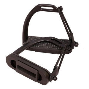 อุปกรณ์ขี่ม้าแบบกันลื่น สีดำด้าน ทำจากสแตนเลส พร้อมพื้นผิวกันลื่น ทนทาน สำหรับขี่ม้าอย่างปลอดภัย - Product Image 1
