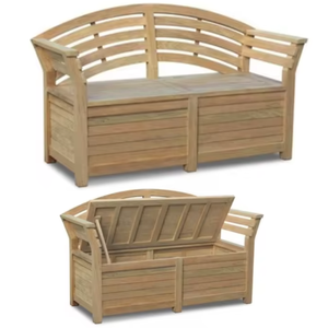 Sillones Modernos para Sala de Estar Hechos de Madera de Teca Sólida de Alta Calidad para Apartamentos y Espacios Pequeños con un Gran Cajón - Product Image 4