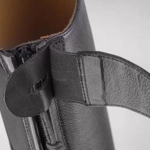 Botas de equitación de cuero genuino de alta calidad, mini chaps para montar a caballo, botines de equitación. - Product Image 4