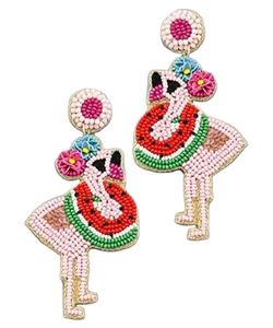 Mode haute couture en gros fait à la main embro[dery perle de rocaille mode multicolore boucles d'oreilles bijoux artificiels pour femmes boucles d'oreilles - Product Image 4