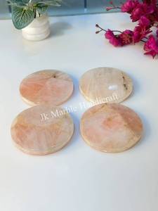 Natural Pink Agate Polished <b>Drink</b> <b>Coasters</b> Set of 4 Handmade Tea & Coffee Cup <b>Coasters</b> Wholesale Available - Product Image 2