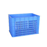 Caisse de stockage industrielle en plastique robuste, empilable et ventilée, pour l'emballage de légumes et de fruits, idéale pour la logistique d'entrepôt