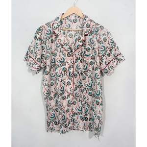 Conjuntos de Pijamas de Algodón 100% Puro, Lujosos, Elegantes, Románticos, Clásicos, Vintage, para Invierno y Verano, con Estampado a Mano, Tipo Canguro - Product Image 3