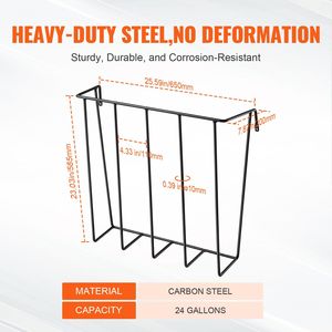 Comedero de Heno para Ganado de Gran Capacidad, 24 Galones, Comedero de Heno para Cabras de Acero Resistente, Soporte de Heno para Caballos Montado en la Pared de 27 Pulgadas de Largo - Product Image 3