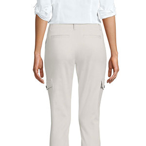 Pantalones Chinos de Moda Urbana para Mujer, Cintura Súper Flexible, Corte Ajustado, Pantalones Planos, Material Mezcla de Poliéster y Algodón, Agradable al Tacto - Product Image 5