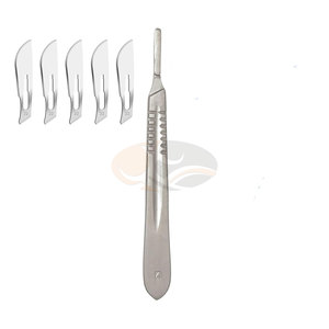 Lames de scalpel en acier inoxydable de qualité supérieure, certifiées CE, pour le dermaplaning, la taxidermie vétérinaire, les arts et l'artisanat, avec une seule poignée - Product Image 6