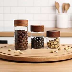 Food-Grade High-Borosilicate Glass Storage Jars Airtight and Moisture-Proof for Coffee Beans and Tea Leaves Wholesale - Product Image 1